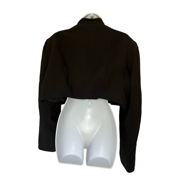 Belluci Black Women’s Cropped Blazer Office Siren Corpcore Office Work Wear - Picture 2 of 9